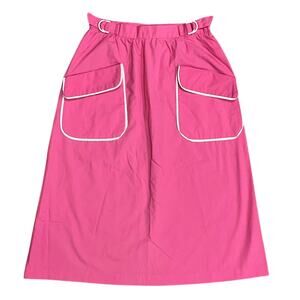 Vintage Hunter Sportswear Sz 6 Skirt Pockets Midi Hot Pink Barbiecore Western